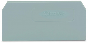 Плата концевая двухполюсная серая (уп=25шт) WAGO 280-308