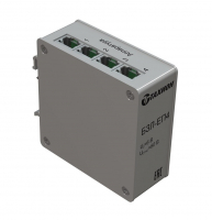 Блок защиты от импульсных перенапряжений 4-х портов локальной сети Ethernet 10 Base-T/100 Base-TX/1000 Base-T, PoE++, на DIN-рейку, IP20,   (УЗИП, грозозащита) Тахион БЗЛ-ЕП4 20121
