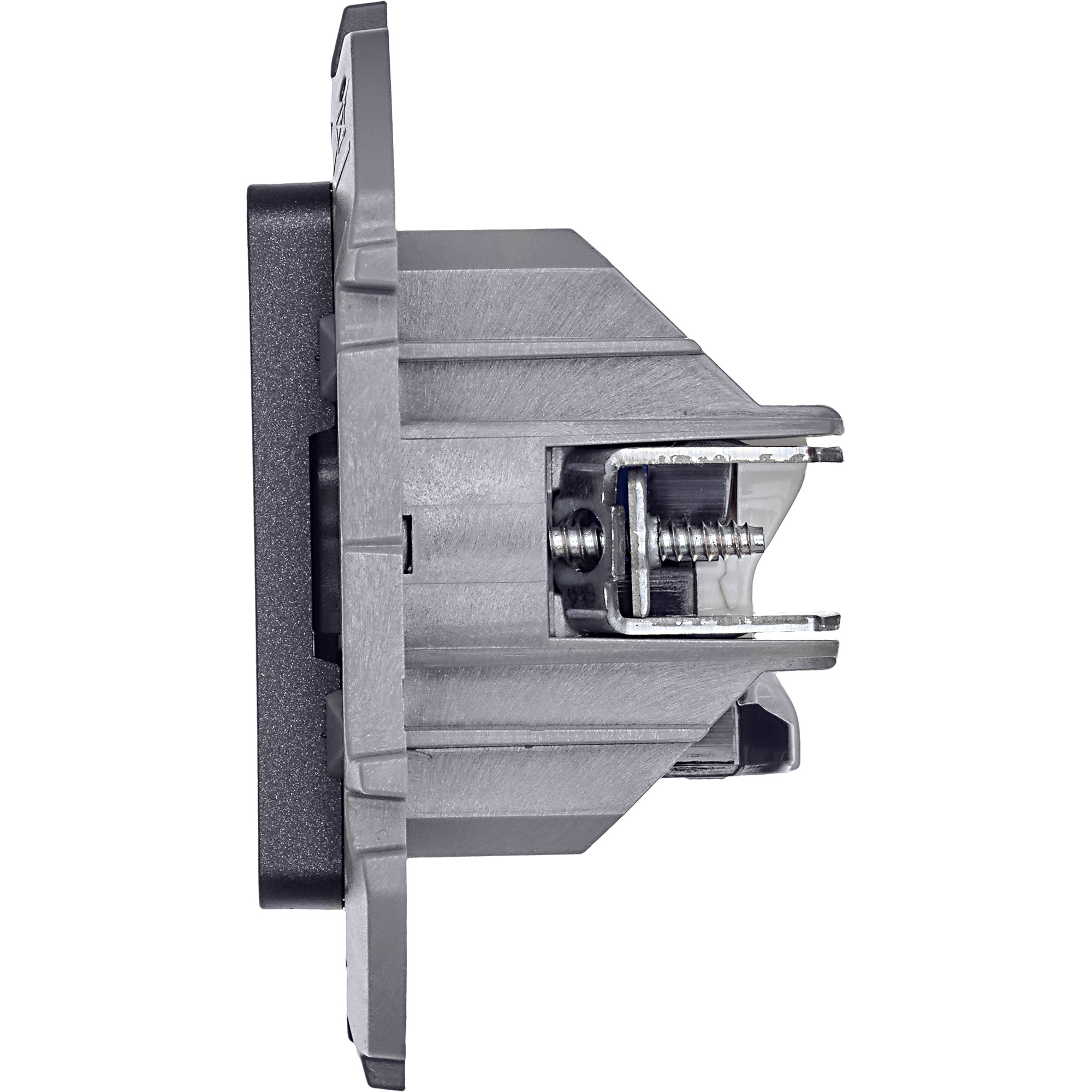 Розетка компьютерная двойная RJ45 категория 6 UTP антрацит INSPIRIA IEK 673843