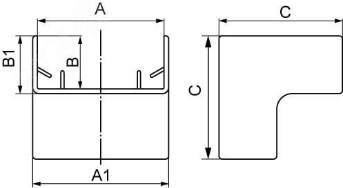 Угол внутренний 22x10 AIM In-liner DKC 00386
