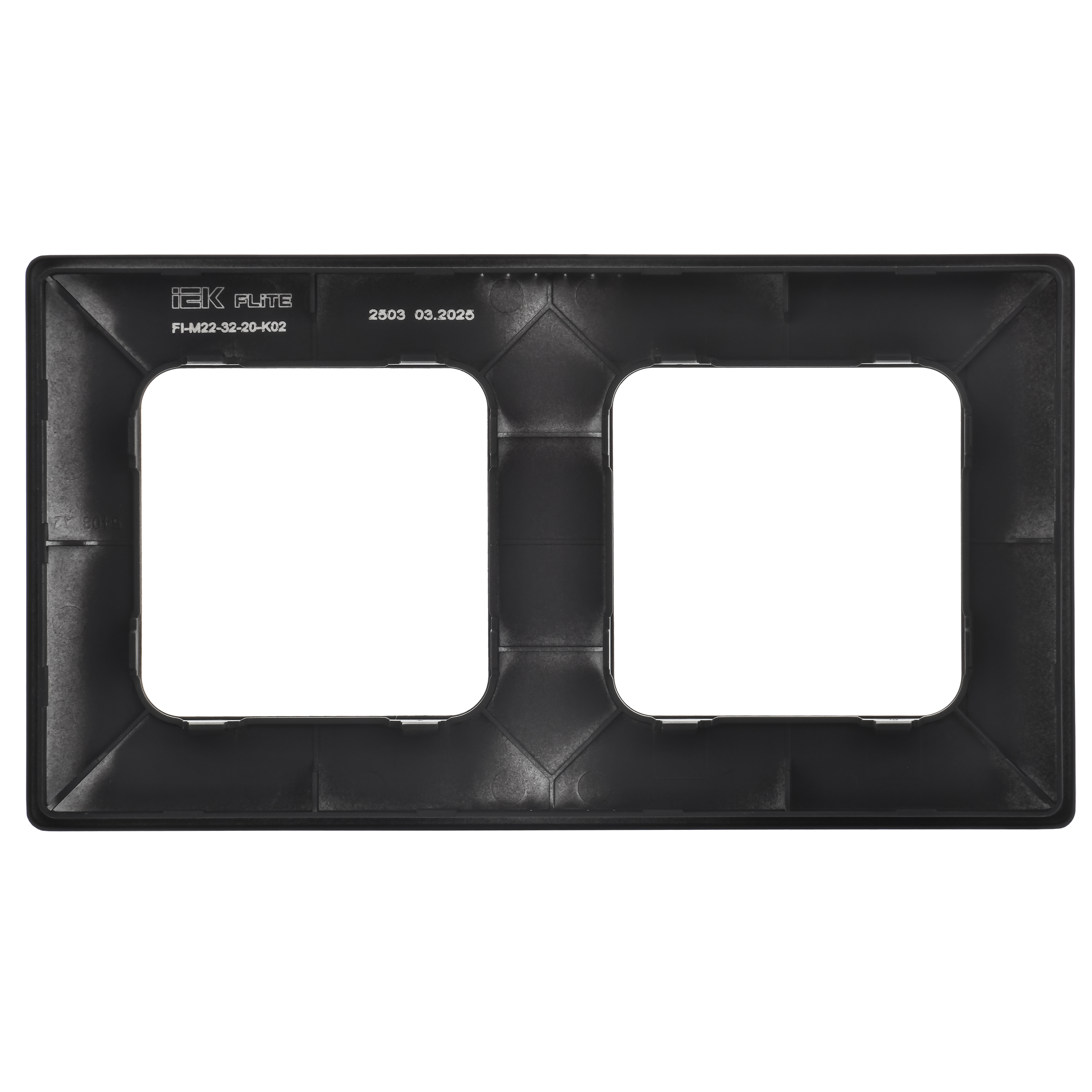FLITE CLASSIC Рамка 2-местная РУ-2-К-ФлЧ черный IEK FI-M22-32-20-K02