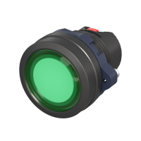 Головка кнопки плоская прозрачная без фиксации, зеленая DKC M22P-FMLGP