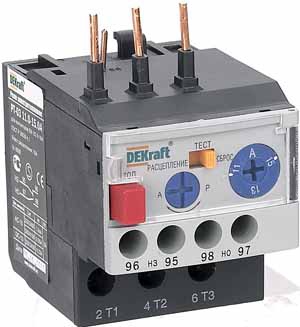 Реле электротепловое для контакторов РТ-03 09-18A 11.0-15.0А Dekraft 23116DEK