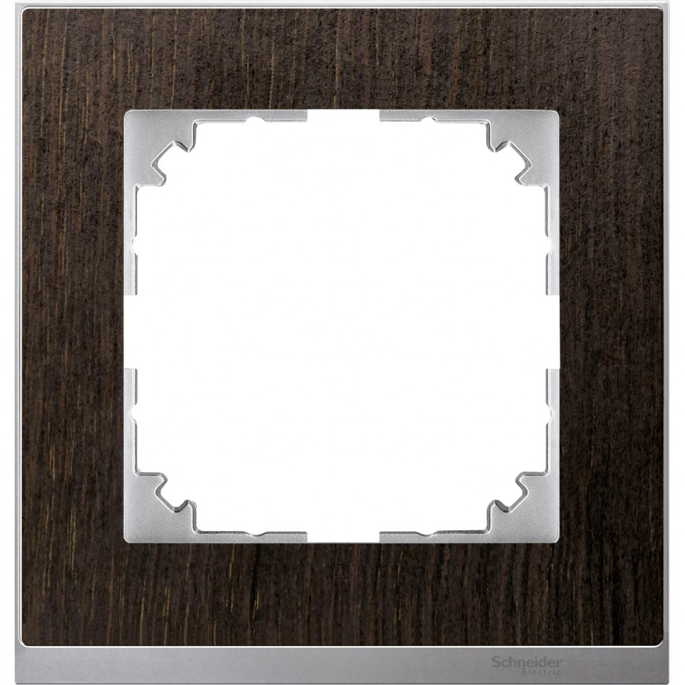M-Pure Decor Рамка 1 пост венге/алюминий Schneider Electric MTN4010-3671