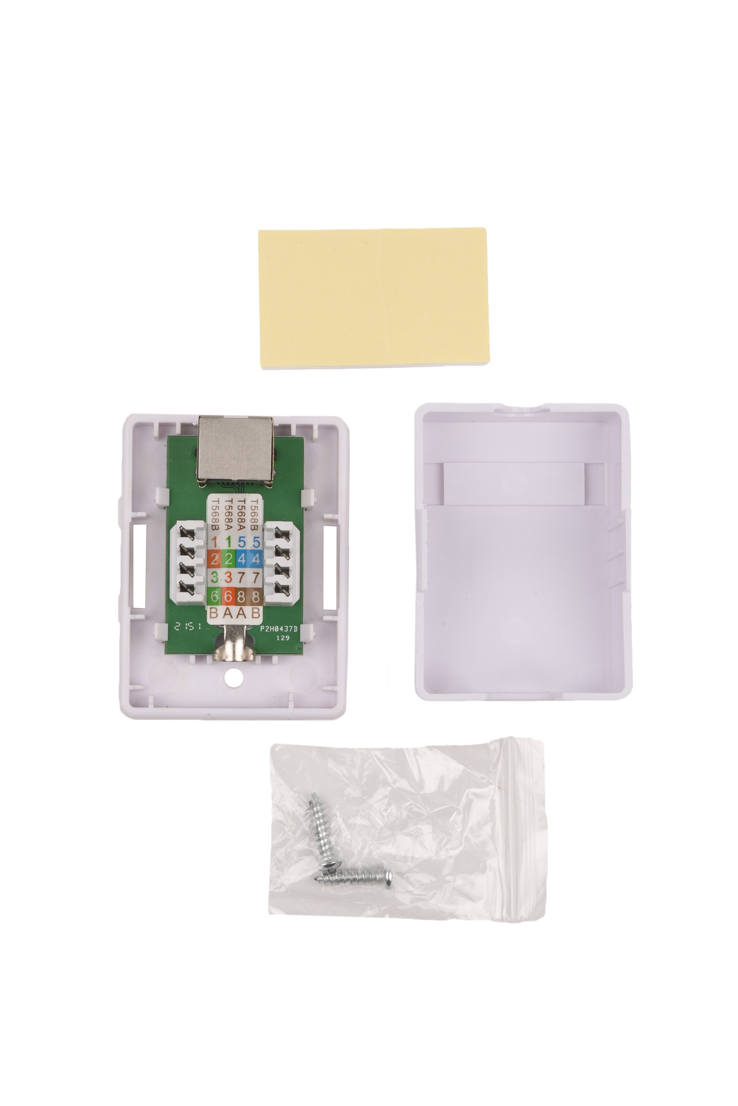 Розетка компьютерная RJ-45 категория 5e экранированная одинарная внешняя Dual IDC цвет белый WRline WRLine WR-WS-8P8C-C5E-SH-1 505217