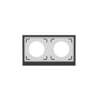 Рамка 2 поста IP44, KANT, черный уголь DKC 7012944