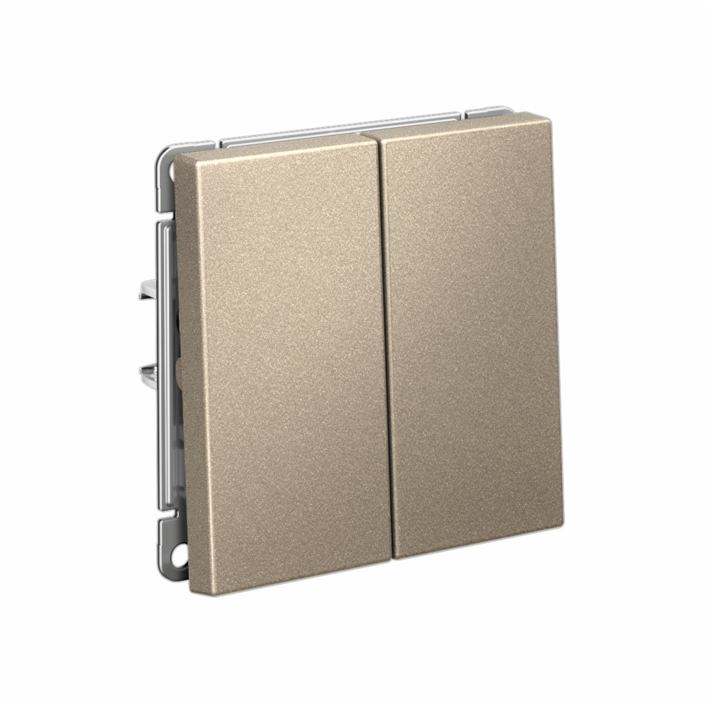 ARTGALLERY 2-клавишный ВЫКЛЮЧАТЕЛЬ, 10АХ, механизм, быстрозажимные клеммы, ШАМПАНЬ Systeme Electric GAL000551S