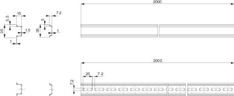 DIN-рельс симметричный35мм 600мм Schneider Electric NSYSDR60A