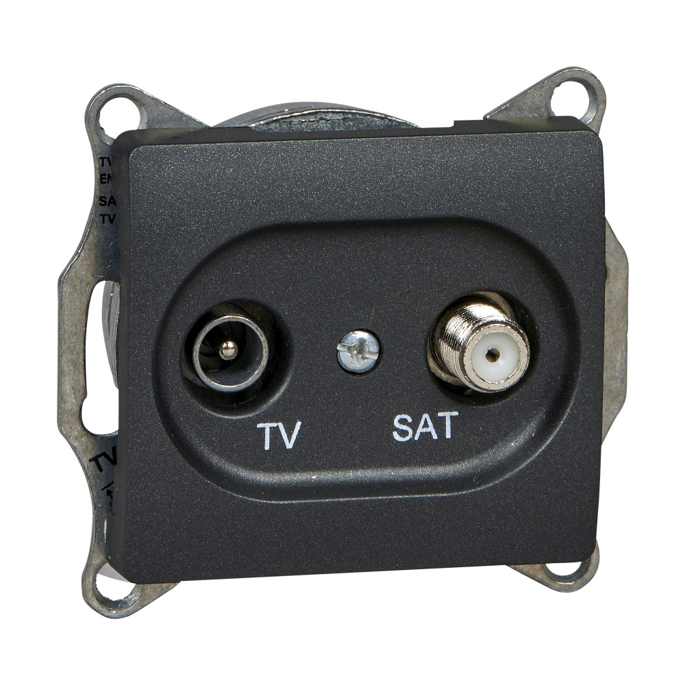 Розетка GLOSSA TV-SAT оконечная 1DB механизм Systeme Electric GSL000797