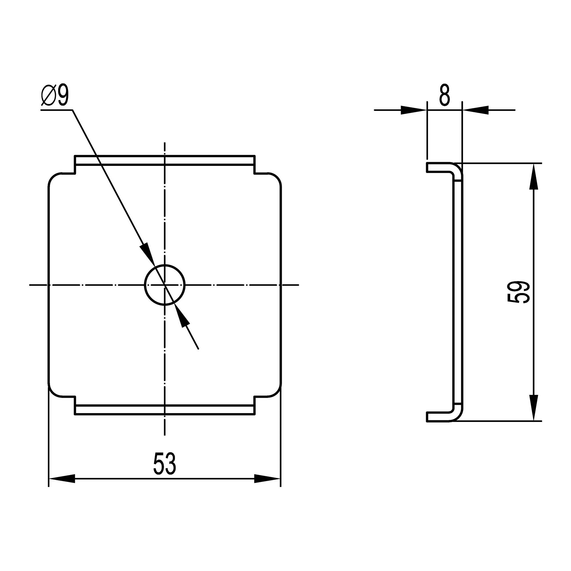 Пластина для подвеса проволочного лотка на шпильке DKC FC37311R