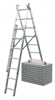 Лестница трехсекционная универсальная с допфункцией CORDA 3х7 KRAUSE 013378