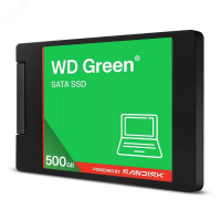 Накопитель SSD 2.5'' 500ГБ Green, SATAIII, 3D NAND TLC, 545/510 МБ/с Western Digital WDS500G5G0A 226175