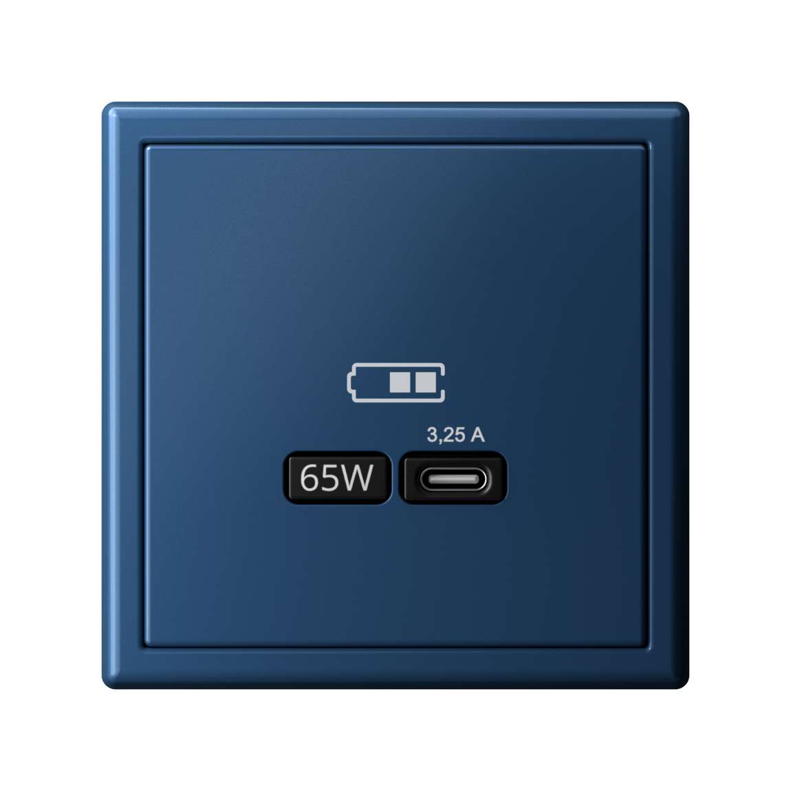 ARTGALLERY USB розетка тип-С 65Вт высокоскор.заряд. QC, PD, механизм, аквамарин Systeme Electric GAL001127