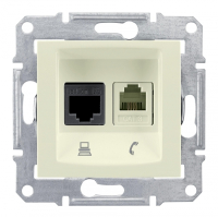 Sedna Розетка телефон/компьютер бежевая Schneider Electric SDN5100147