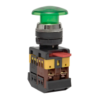 Кнопка AELA-22 Грибок зеленая с подсветкой NO+NC 380В EKF pbn-aela-1g-380