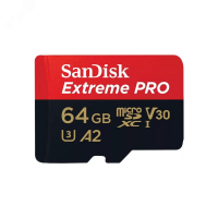 Карта памяти 64GB MicroSD Extreme Pro UHS I, V30, U3, A2, SDXC, 200 МБ/с, Class 10 SanDisk SDSQXCU-064G-GN6MA 117171