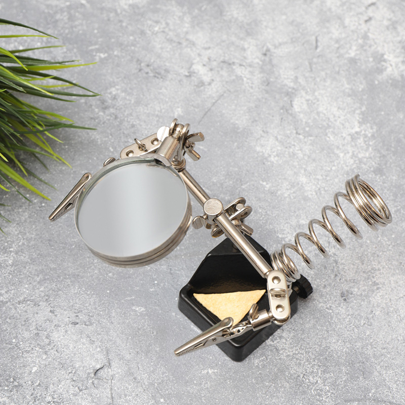 Держатель Третья рука с лупой х2.5 (ZD-10G) REXANT 12-0252