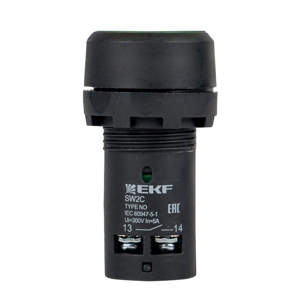 Кнопка SW2C-11 с фиксацией зеленая NO+NC PROxima EKF sw2c-11f-g