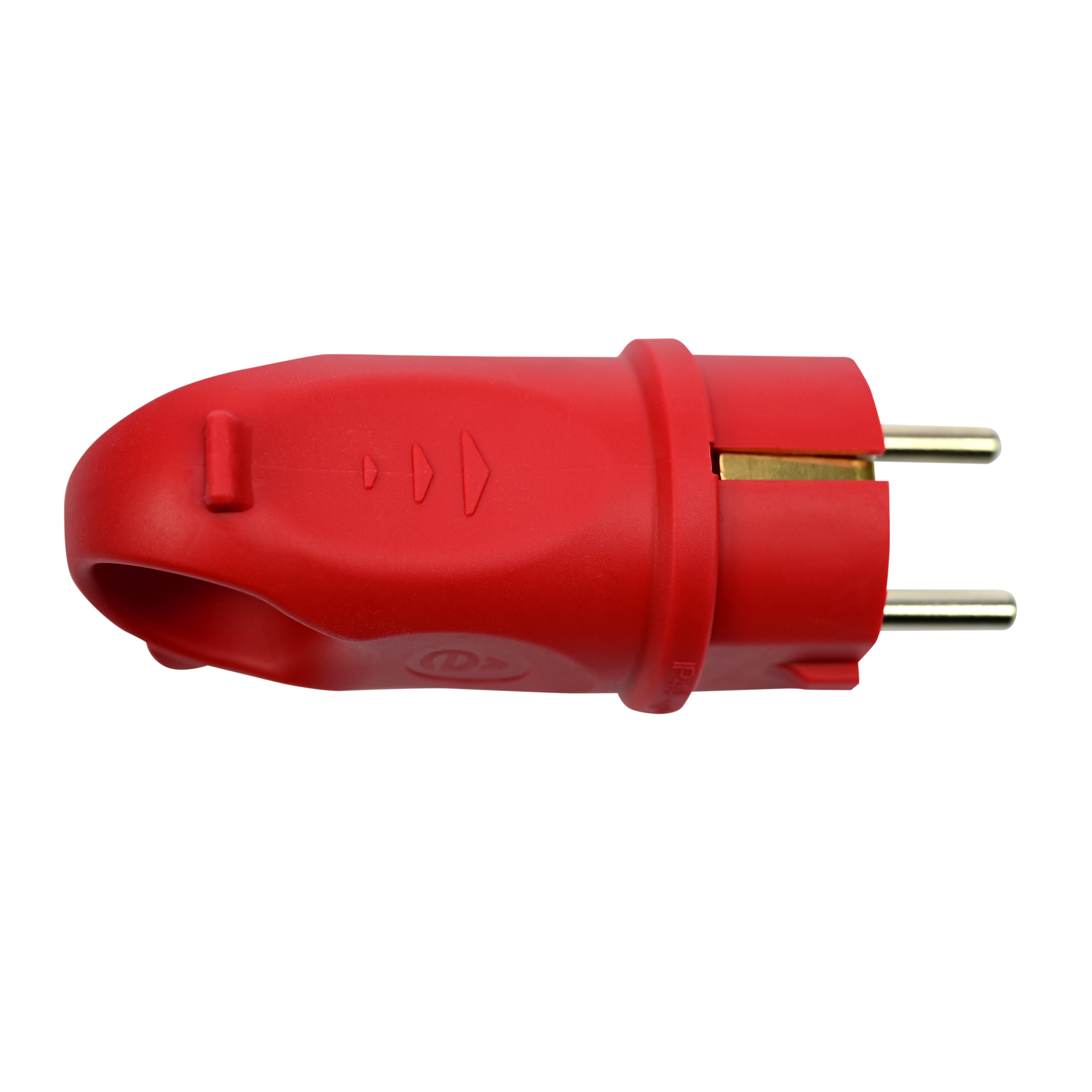 MultiSet Вилка 2К+З угловая каучуковая 16А/250В IP44 Красная Systeme Electric MST1402RD