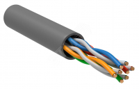 Витая пара U/UTP кат 5E 4х2х24AWG solid LSZH серый 100м ITK LC1-C5E04-121-100