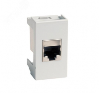Компьютерная розетка RJ-45, кат. 5е, экранированная, 8P8C, Viva, белая, 1 модуль DKC 45048
