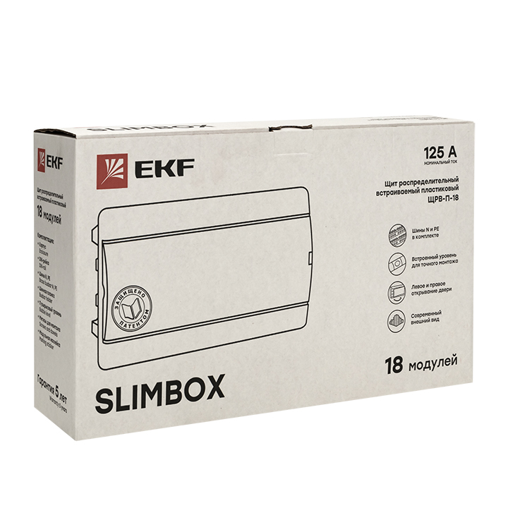 Щит распределительный ЩРВ-П-18 SlimBox белая дверца IP41 PROxima EKF sb-v-18w