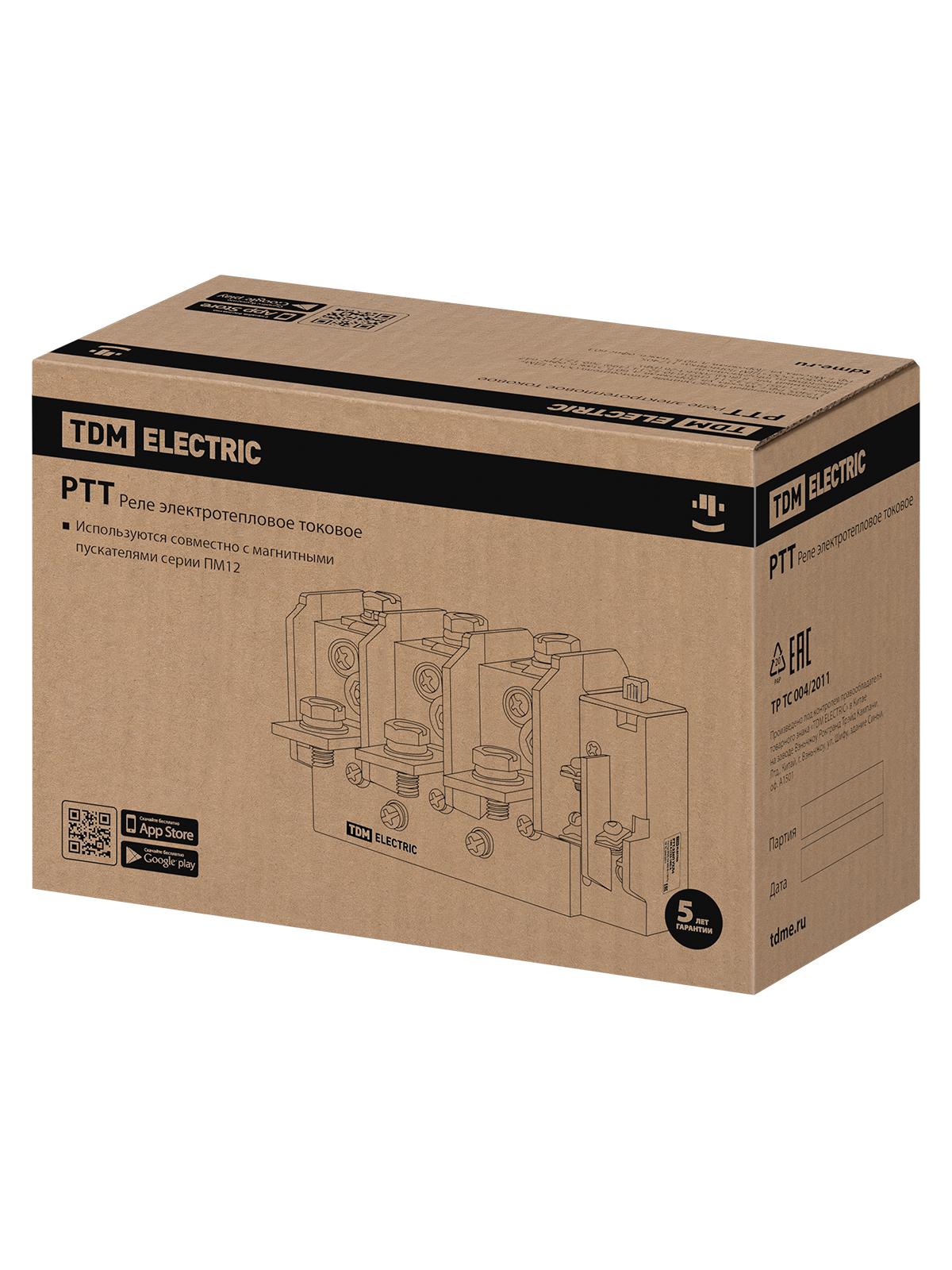 Реле электротепловое токовое РТТ-325 П УХЛ4 100А (85,0 - 115,0)А TDM TDM ELECTRIC SQ0741-0004