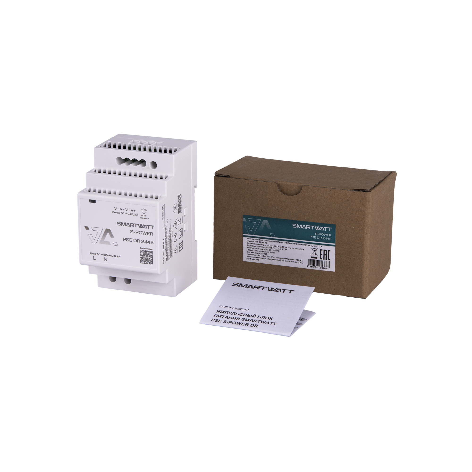 Блок питания 24В, 45 Вт PSE DR 2445 S-POWER SMARTWATT 4512020450012