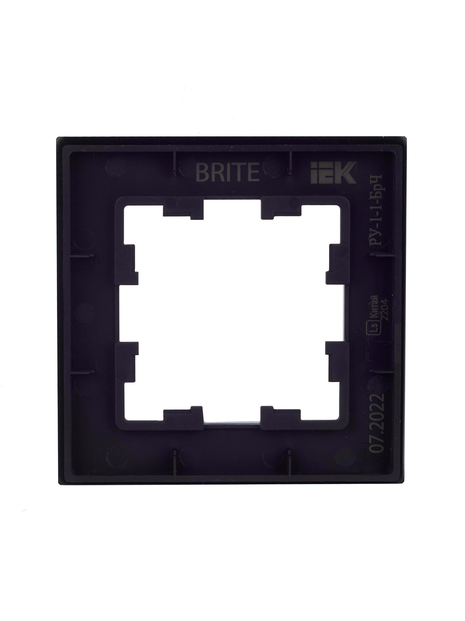 BRITE Рамка 1 пост РУ-1-1-БрЧ металл черный IEK BR-M12-M-K02