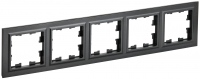 BRITE Рамка 5 постов РУ-5-БрЧ черный IEK BR-M52-K02