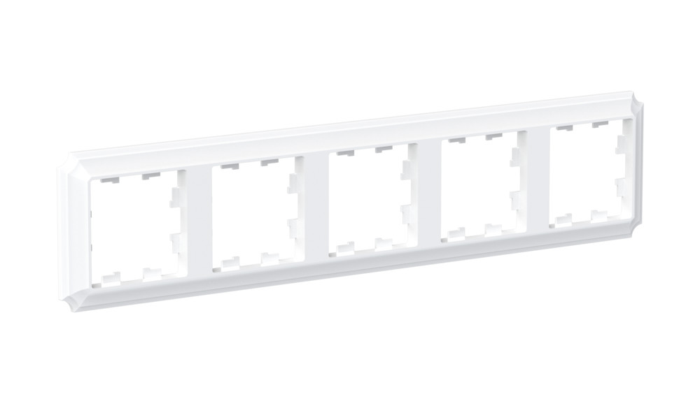 ATLASDESIGN ANTIQUE 5-постовая рамка, универсальная, БЕЛЫЙ Systeme Electric ATN100105