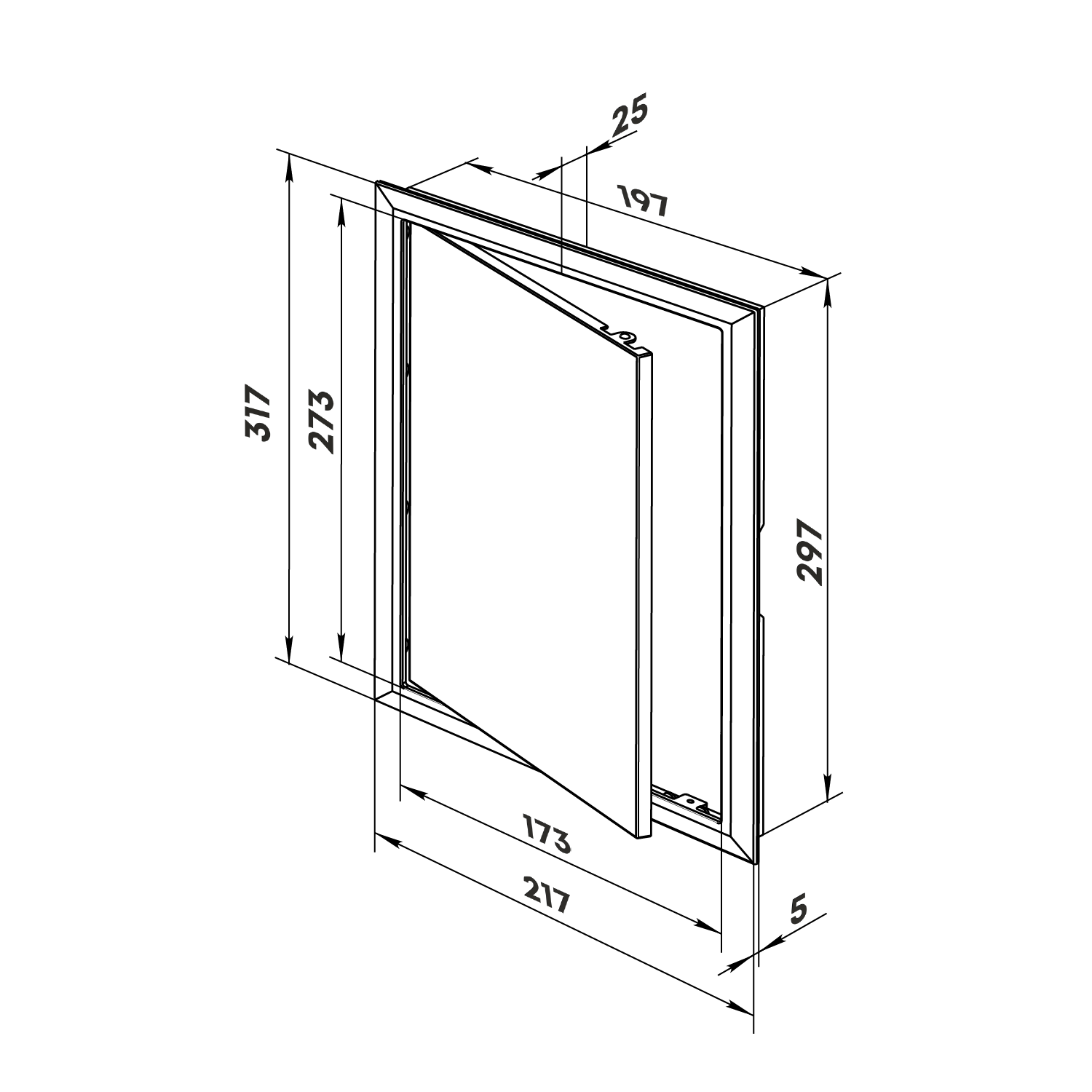 Люк-дверца ревизионный 2030 ZERNBERG 10244541 00-024454  