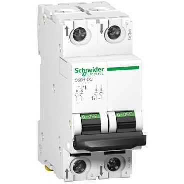 Выключатель автоматический двухполюсный 1А C C60H-DC 500В DC Schneider Electric A9N61521