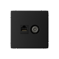 ARTGALLERY розетка двойная ТВ + компьютерная RJ45, кат. 5Е, карбон Systeme Electric GAL001089