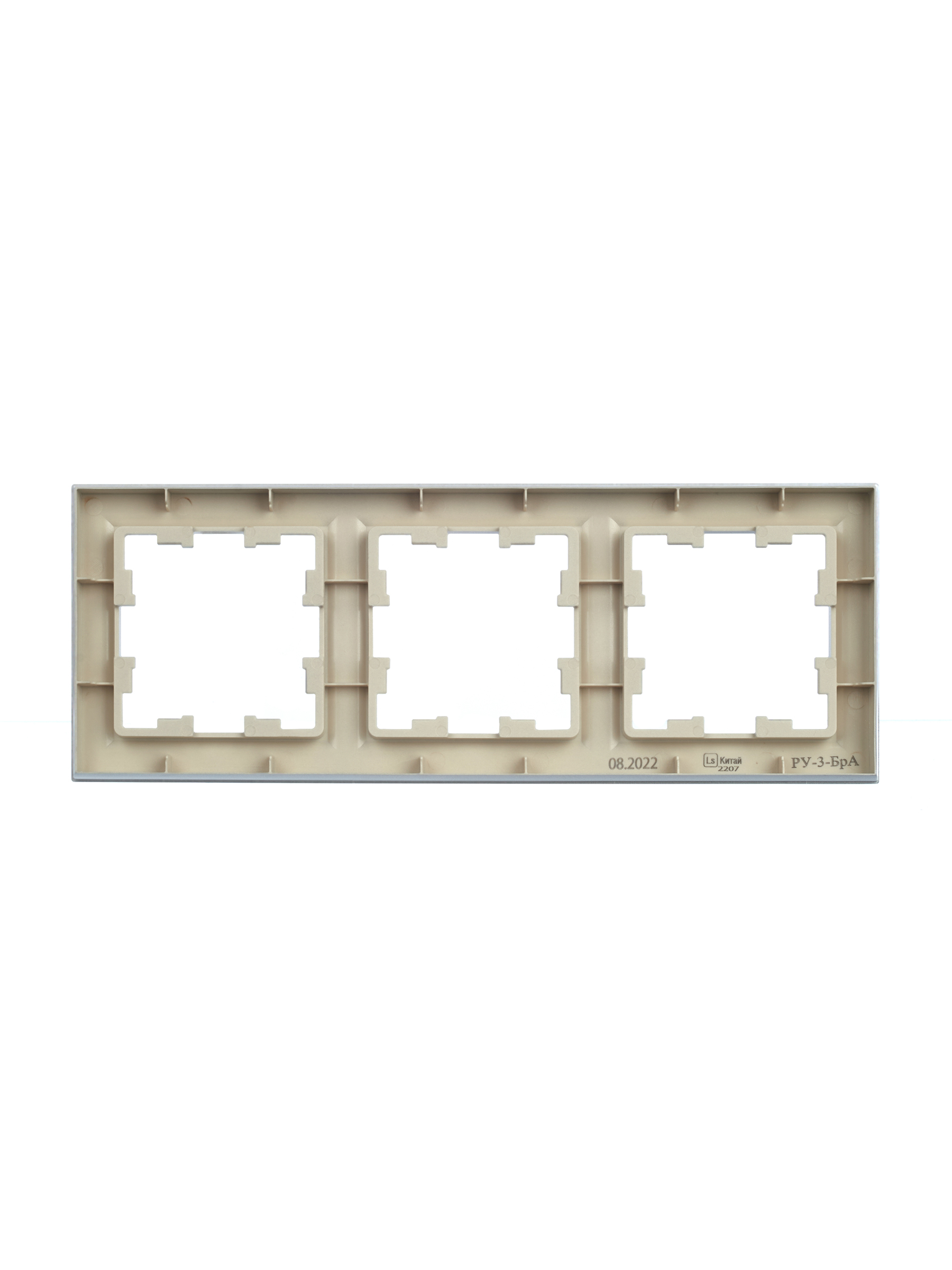 BRITE Рамка 3 поста РУ-3-БрА алюминий IEK BR-M32-K47