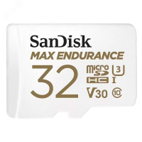 Карта памяти 32GB MicroSD MAX ENDURANCE V30, U3, SDXC, 100 МБ/с, Class 10 + адапер SD SanDisk SDSQQVR-032G-GN6IA 157993