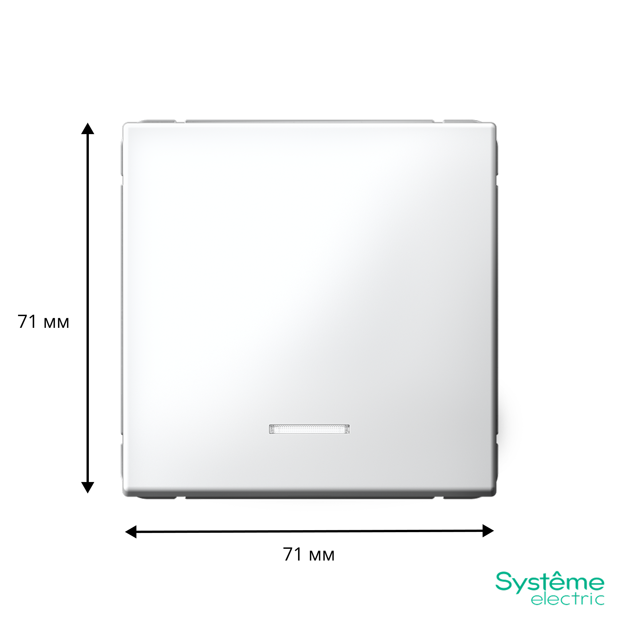 ARTGALLERY 1-клавишный ВЫКЛЮЧАТЕЛЬ с подсветкой, 10АХ, механизм, быстрозажимные клеммы, БЕЛЫЙ Systeme Electric GAL000113S