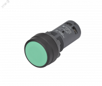Кнопка моноблочная 22мм зеленая с фиксацией, пластик, 1НО, IP65 SB7 Systeme Electric SB7NH31