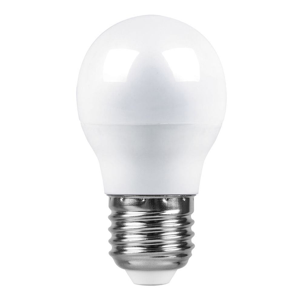 Лампа светодиодная LED 7вт Е27 белый шар FERON LB-95 25482