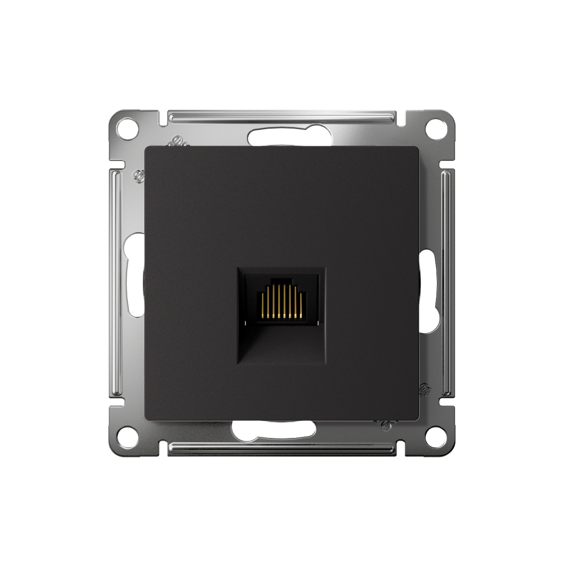 ATLASDESIGN РОЗЕТКА компьютерная RJ45, кат. 6A, механизм, КАРБОН Systeme Electric ATN001086