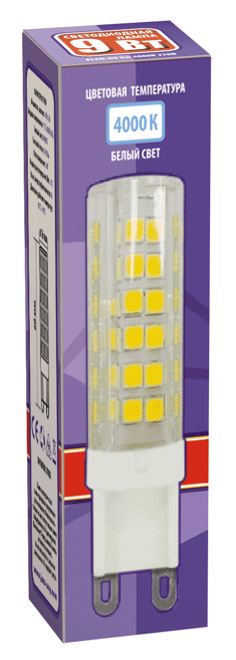 Лампа светодиодная LED 9Вт G9 4000K JazzWay 5001008