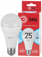 Лампа светодиодная LED 25 Вт 2000Лм 4000К груша нейтральный E27 220-240В LED A65-25W-840-E27 Red Line ЭРА Б0048010