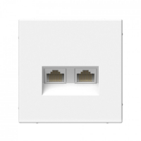 ARTGALLERY РОЗЕТКА двойная компьютерная RJ45+RJ45, кат. 5е, механизм, ЛОТОС Systeme Electric GAL001385