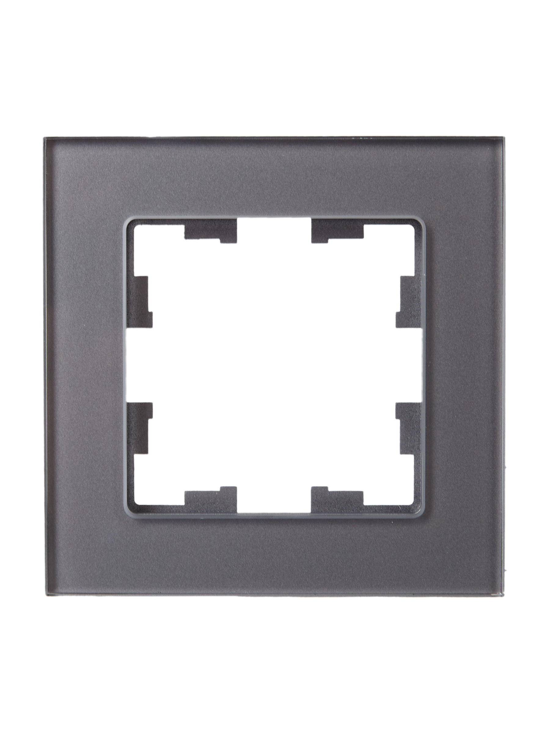 BRITE Рамка 1 пост РУ-1-2-БрСе стекло серый IEK BR-M12-G-K03