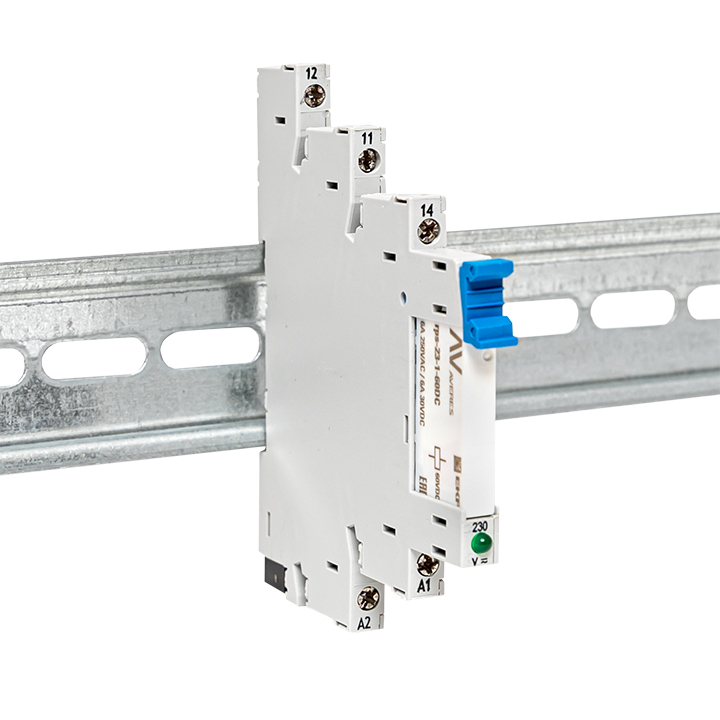 Реле промежуточное с розеткой в сборе РП slim 23/1 6A 230В AC EKF rps-23-1-60-rms230AC