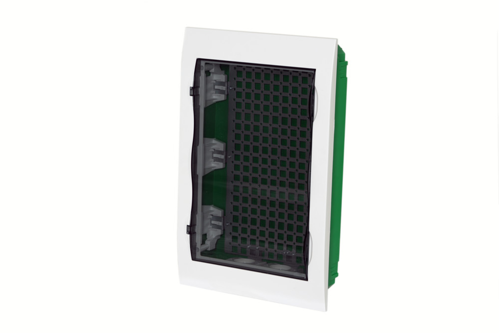 Корпус встраиваемый с прозрачной дверью 3ряд/36мод 2 розетки City9 Box IT к Systeme Electric EZ9E312S2FIT
