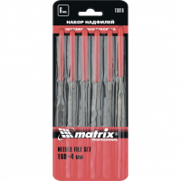 Набор надфилей, 160x4 мм, 6 шт., обрезиненные рукоятки Matrix 15816