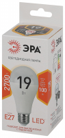 Лампа светодиодная LED 19 Вт 1520Лм 2700К груша теплый E27 170-265В LED A65-19W-827-E27 Standart ЭРА Б0031702