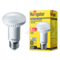Лампа светодиодная LED зеркальная 5вт E27 R63 белая Navigator Group 94137 18584*