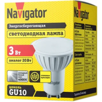 Лампа светодиодная LED 3вт 230в GU10 белая Navigator Group 94128 17962